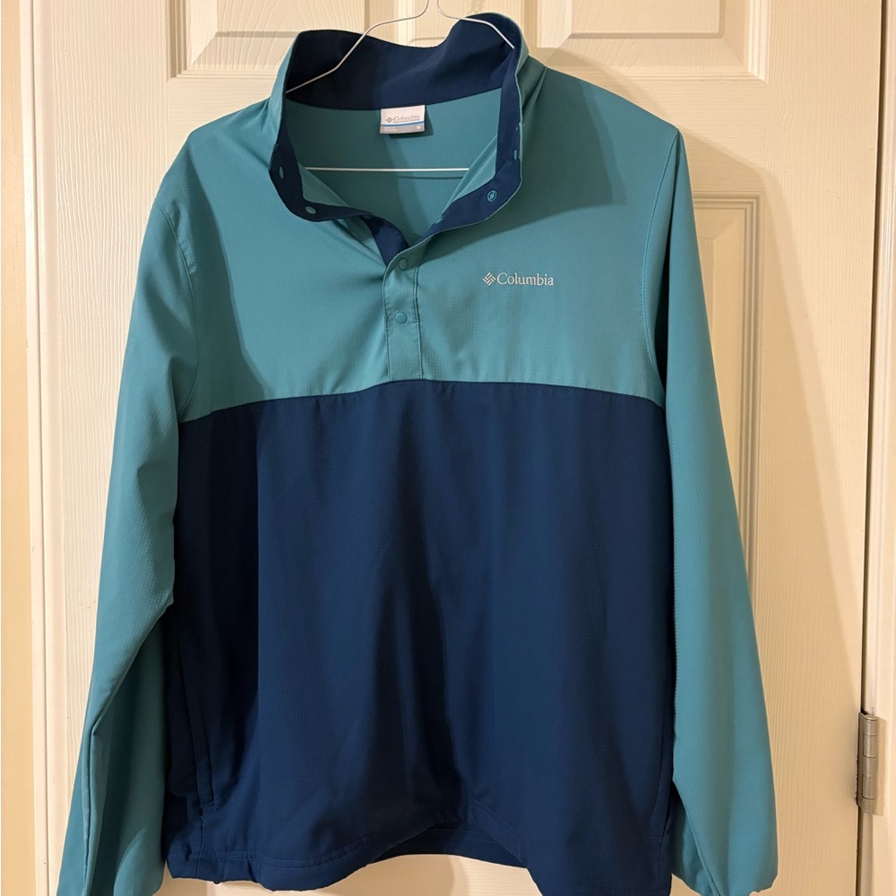 Columbia Teal and Navy Windbreaker